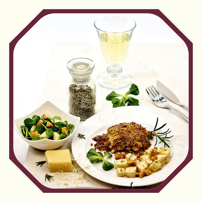 HR.8 ~ Sellerie-Wallnuss-Würfel auf Kabeljau