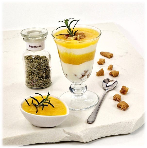 ROSMARIN ~ Pfirsich-Rosmarin-Trifle - Kontor-der-Lydia