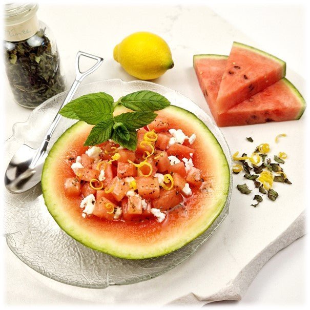 Pfefferminze ~ Melonen-Feta-Salat - Kontor-der-Lydia