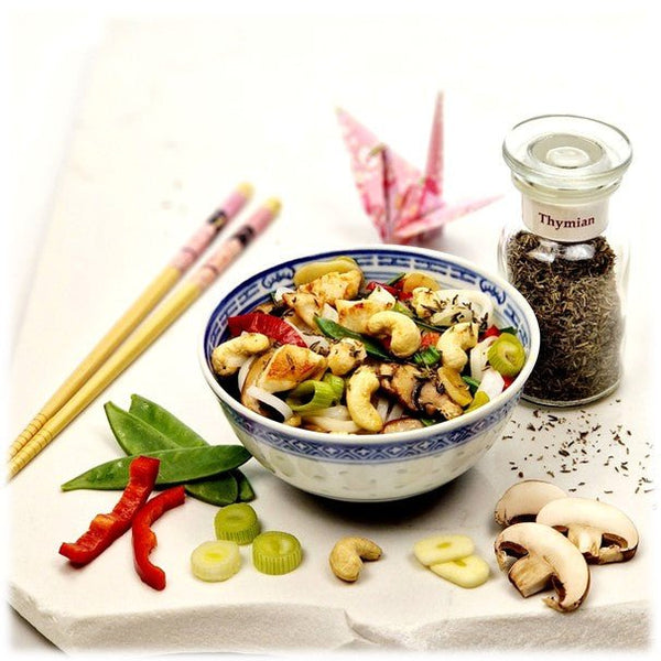 THYMIAN – Zitronen-Thymian-Gemüse mit Glasnudeln - Kontor-der-Lydia