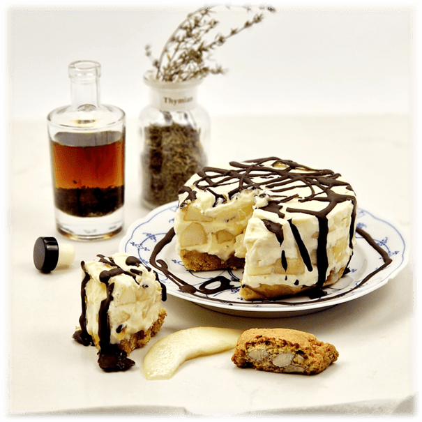 THYMIAN ~ Birne-Mascarpone-Torte mit Thymian-Likör - Kontor-der-Lydia