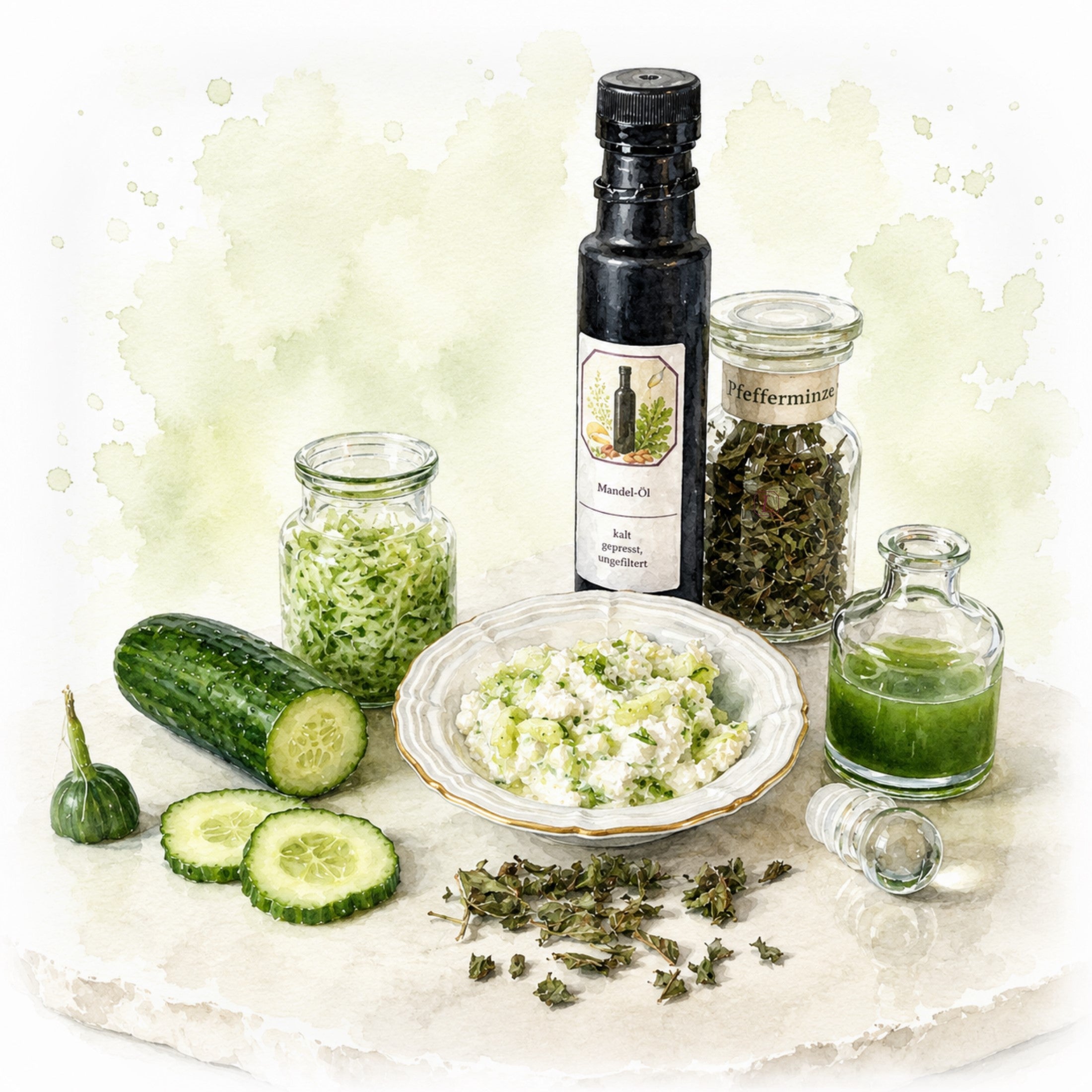 PFEFFERMINZE  ~  Gurken-Pfefferminz-Gesichtspflege